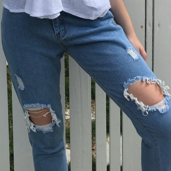 Ripped Denim Jeans - Picture 3 of 3
